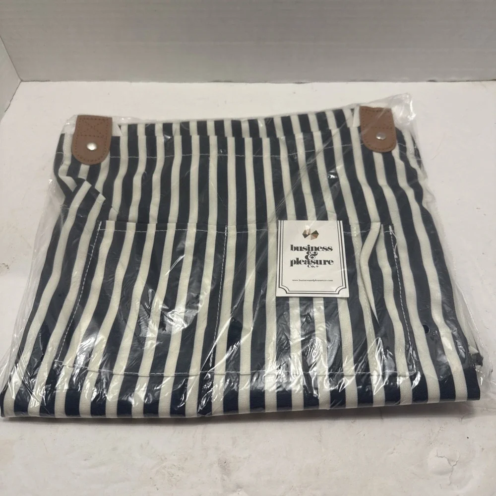 New Business & Pleasure Co. Lauren's Navy Stripe Apron FFF Fall 2025